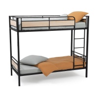 Кровать 2-х ярусная с кроватными основаниями Hiba 90 x 190 см черный LA REDOUTE INTERIEURS  фото, kupilegko.ru